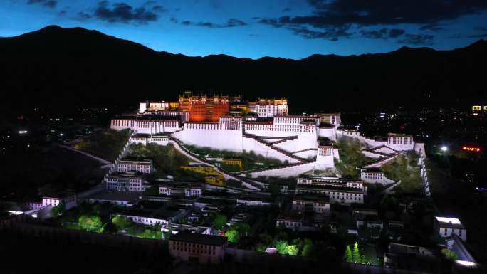 拉萨地标 拉萨城市 西部 拉萨航拍
