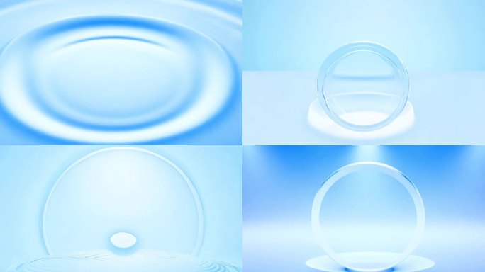 梦幻的水涟漪波纹  艺术抽象水动态