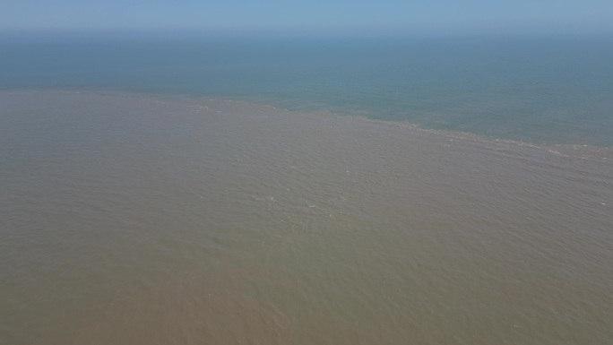 航拍素材，上海海景，海边，大海风景，4K