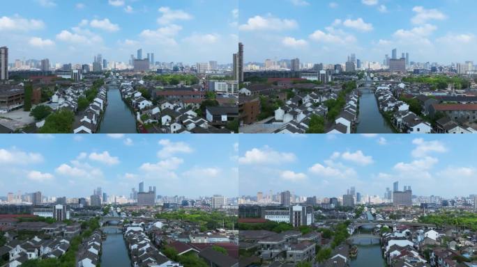 江南水乡无锡市南长街清名桥古运河风光