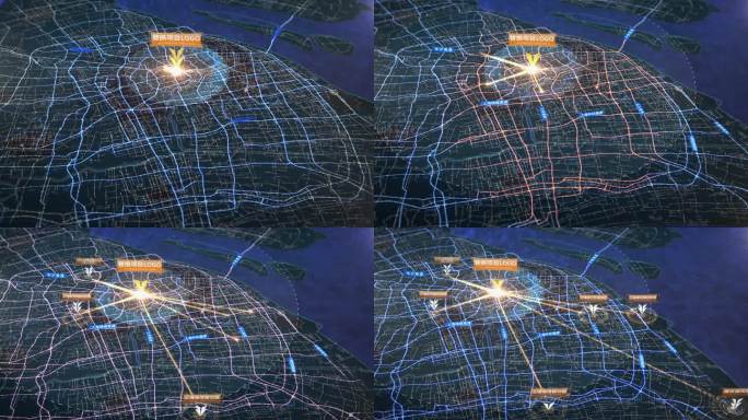 高端 上海市区包装地图