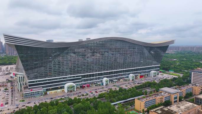 成都市武侯区环球中心航拍天府大道城市地标