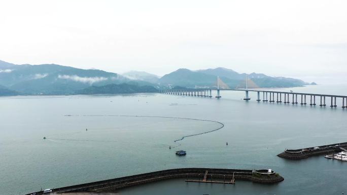 阴雨天游艇会延时摄影