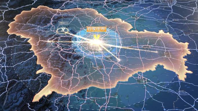 河北 石家庄市区包装地图