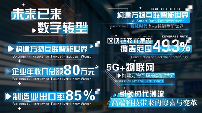 4K 科技文字标题字幕