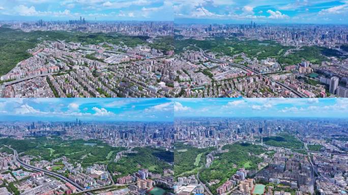 24年广州大全景延时俯瞰越秀山麓湖公园