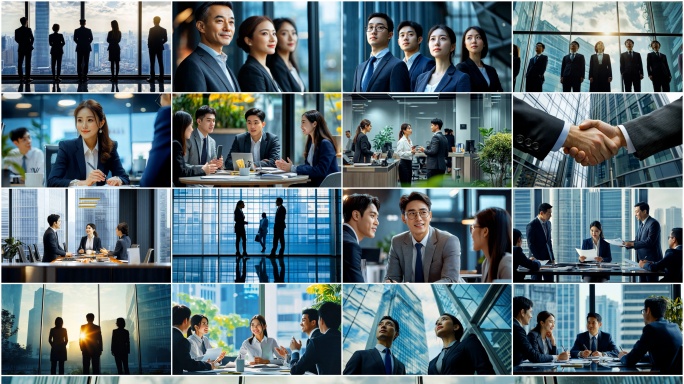 商务人士交流/商务商业谈判成功签约握手