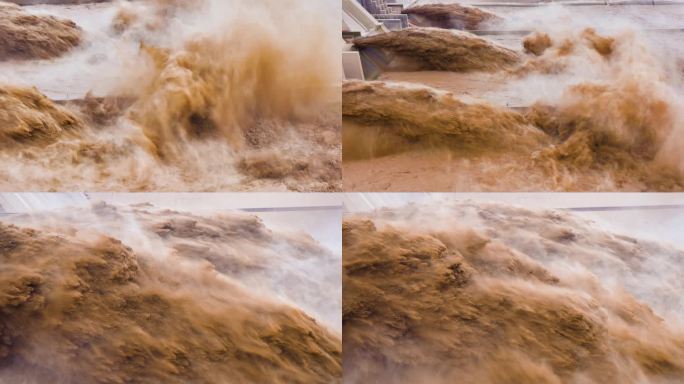 小浪底恢宏壮观的排沙场景 水利工程