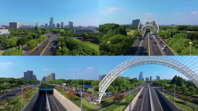 夏天水晶天苏州工业园区独墅湖科创区风景