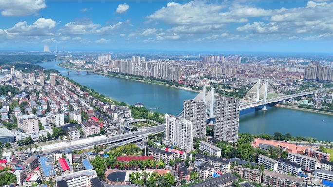 湖南益阳城市航拍