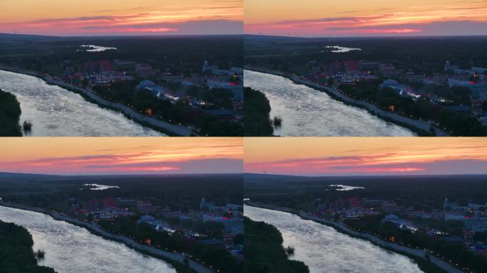 航拍新疆布尔津