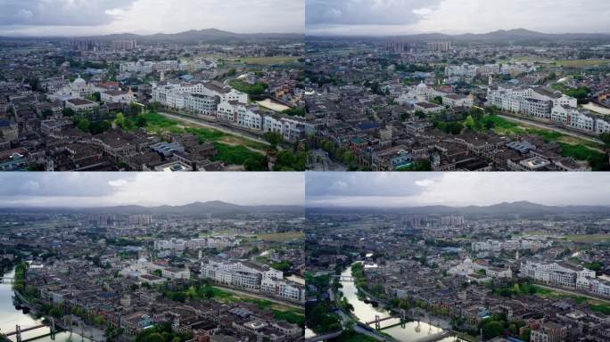 广东江门开平赤坎古镇旅游景区航拍