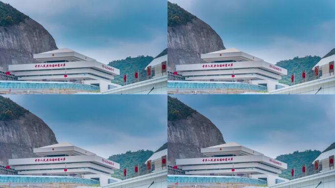 中国田蓬口岸长焦延时