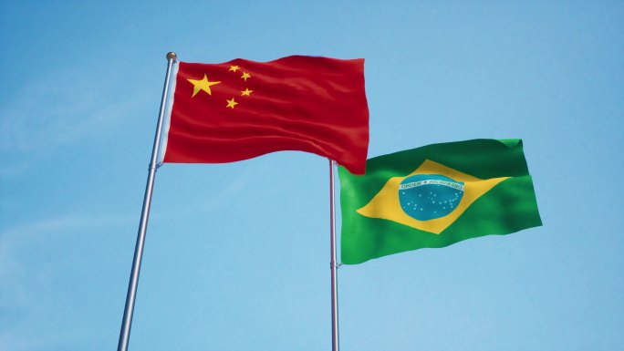中国巴西国旗中巴关系中巴建交中巴友好
