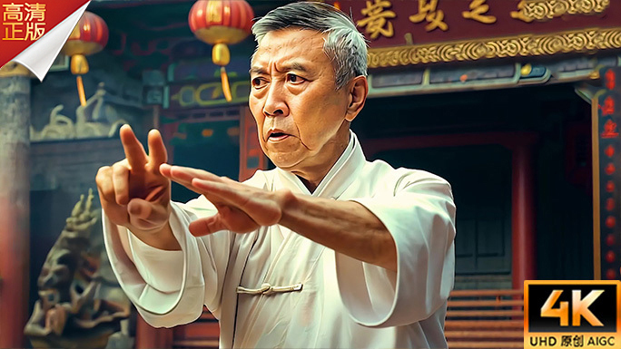 武术宗师片头 武馆师傅 咏春太极功夫国粹