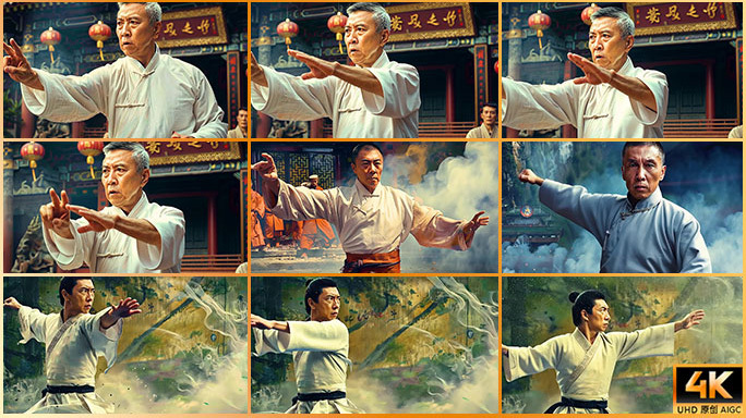 武术宗师片头 武馆师傅 咏春太极功夫国粹