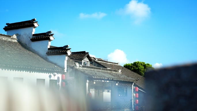 小桥流水 粉墙黛瓦 江南水乡 千灯古镇