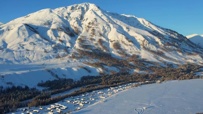 4k新疆阿勒泰喀纳斯禾木冬季雪景合集