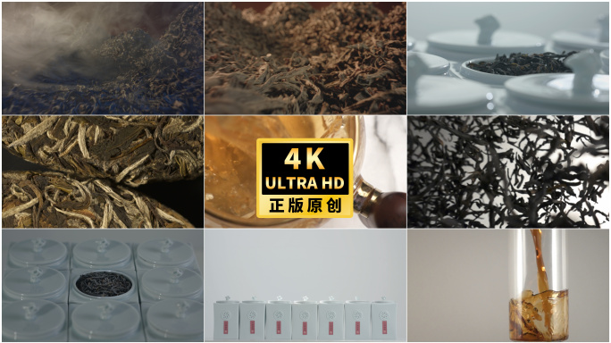 茶乌龙茶红茶普洱茶白茶茶水茶罐升格微距