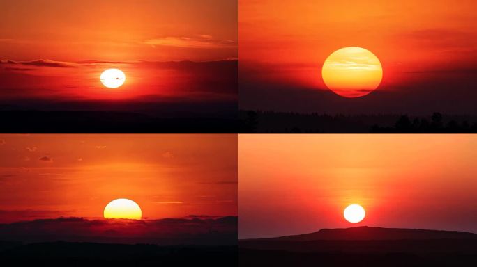 日出_一轮红日从地平线升起