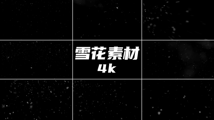 8种雪花素材-带通道