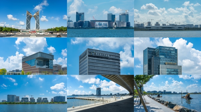 上海临港新片区打卡点地标延时摄影