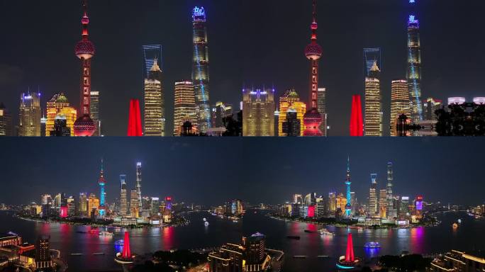 上海航拍东方明珠塔三件套航拍4K