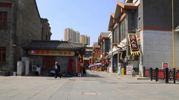 天津古文化街街景延时摄影