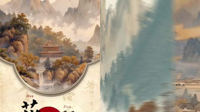 【竖屏】古风国画山水片头