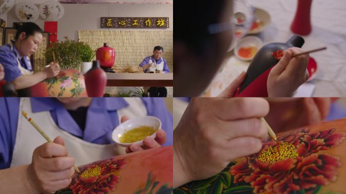 漆器制作工艺技艺匠心传统民间手艺非遗工坊