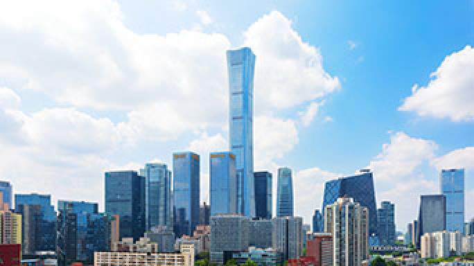 北京CBD北京大景北京地标北京CBD延时