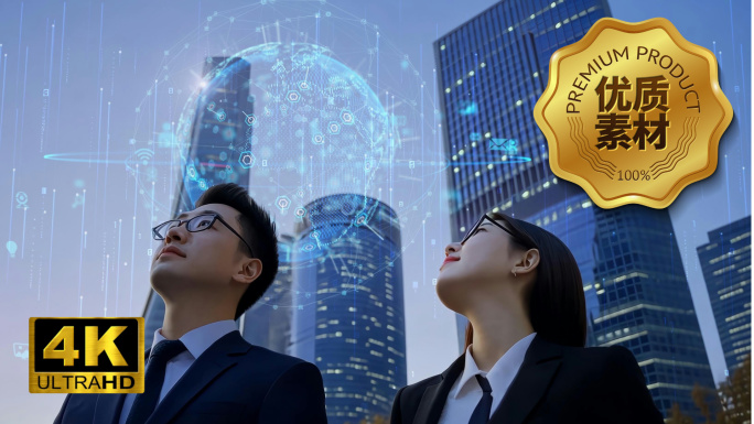 智慧办公商务办公商业精英科技办公企业管理