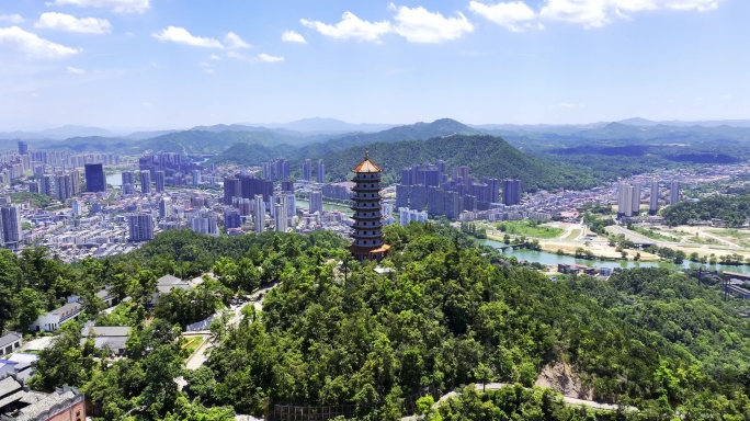 湖南省浏阳市西湖山楚文塔文物古迹【组镜】