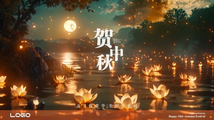 中秋海报 创意企业 大气中秋 月圆唯美