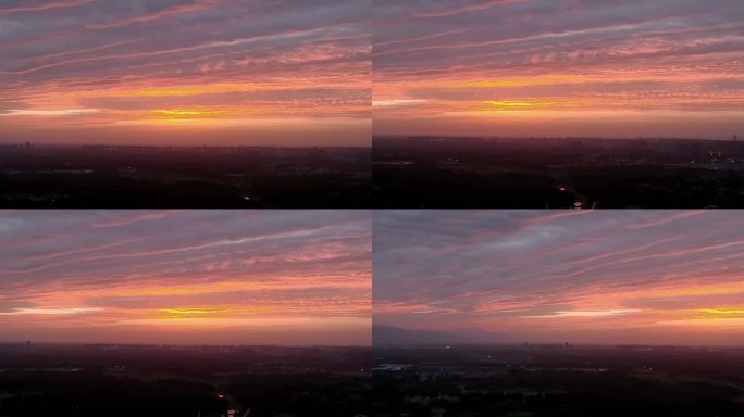 夕阳下的陕西西安秦岭北麓-4