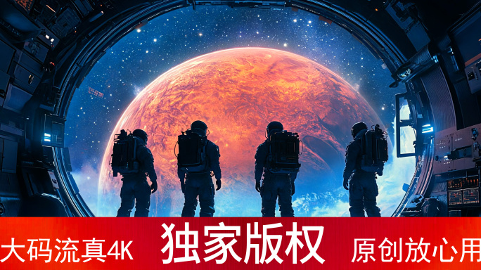 宇航员征服太空 探索外星球