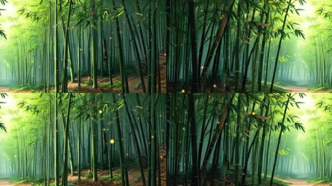 8K秘境竹林_清风徐来_竹叶沙沙响超宽屏
