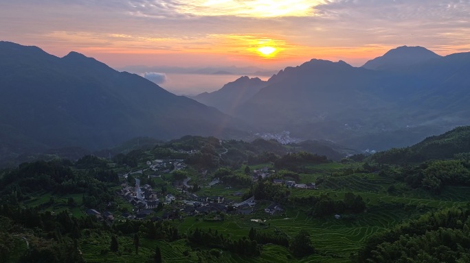 美丽乡村 乡村振兴 丽水梯田