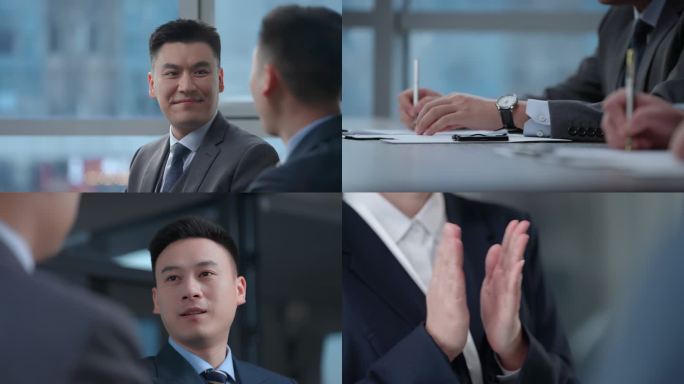 商务人士合作签约握手 合作共赢