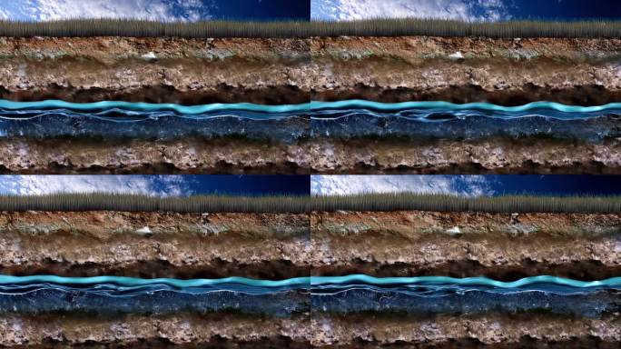 地层地质剖面地下水流动