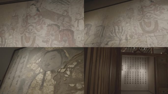 北庭故城高昌回鹘佛寺壁画西大寺、岑参诗句