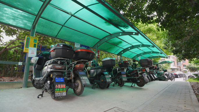 小区电动自行车充电棚