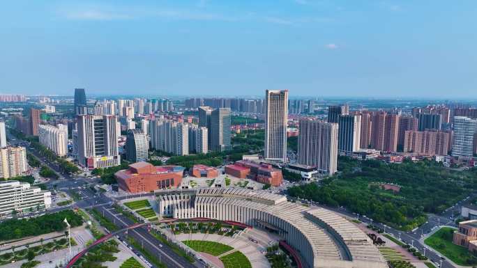 新乡城市中心航拍