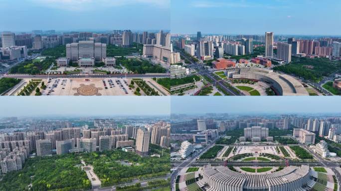新乡城市中心航拍