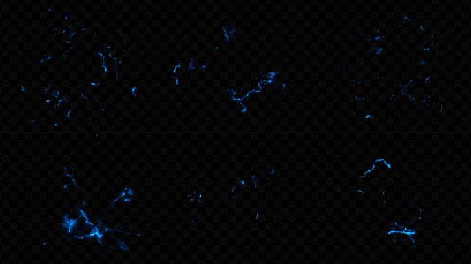 8组细小的闪电特效素材_Alpha