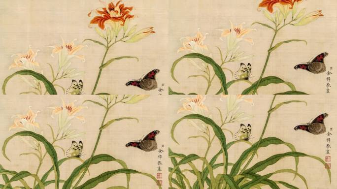 清代余穉 花鸟图十二开图