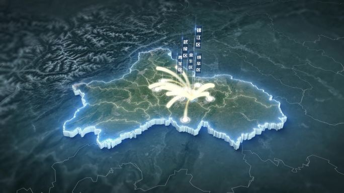 成都市卫星地图区位展示