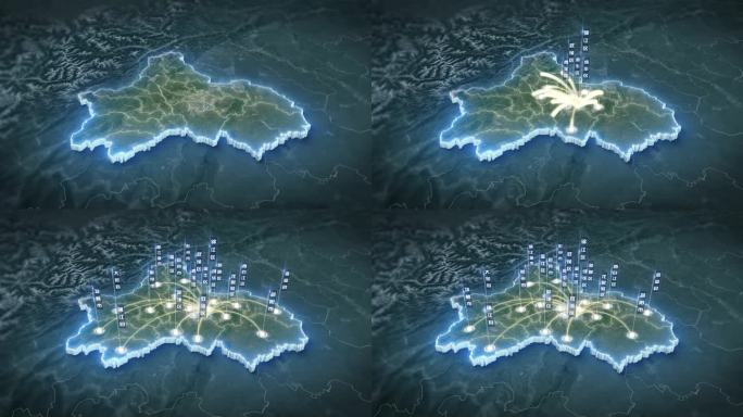 成都市卫星地图区位展示