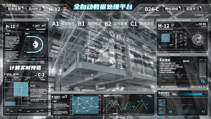 企业工业可视化数据HUD