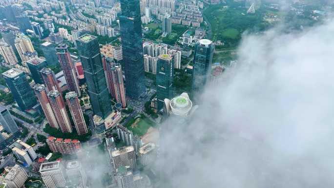 广西壮族自治区南东盟商务区航拍穿云